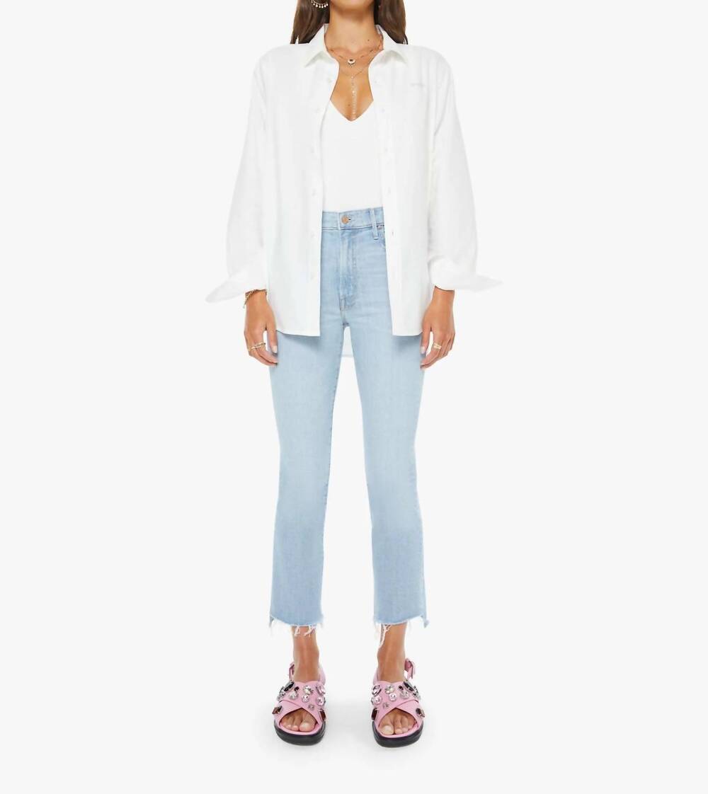 NEW MOTHER insider crop step fray jeans in you're my favorite